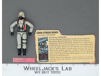 Cobra Stinger Driver V1 100% Complete G.I. Joe 1984 Hasbro Vintage Action Figure