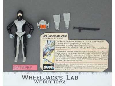 Torpedo V1 100% Complete G.I. Joe 1983 Hasbro Vintage Action Figure