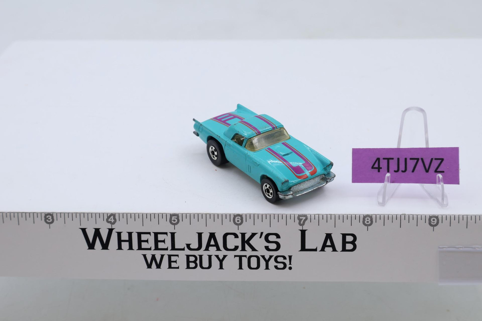 '57 T-Bird Light Blue Turquoise Aqua 1977 Mattel Blackwall Vintage Hot Wheels