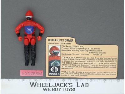 Cobra H.I.S.S. Driver V1 100% Complete G.I. Joe 1983 Hasbro Vintage Figure