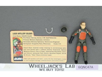 Grand Slam V1.5 Swivel Arm W/File Card 100% Complete G.I. Joe 1983 Hasbro