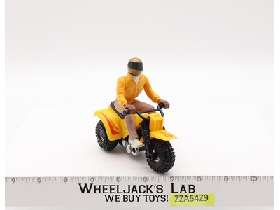 STOMPER Schaper 3-Wheeler ATC ATV Yellow Cycle w/ Rider 1980's Battery Op WORKS