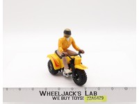 STOMPER Schaper 3-Wheeler ATC ATV Yellow Cycle w/ Rider 1980's Battery Op WORKS