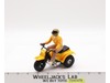 STOMPER Schaper 3-Wheeler ATC ATV Yellow Cycle w/ Rider 1980's Battery Op WORKS