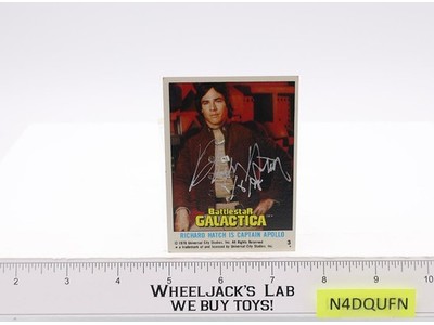 Battlestar Galactica Apollo Richard Hatch AUTOGRAPHED Trading Card Vintage