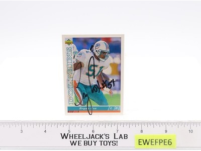 #34 Bryan Cox Miami Dolphins AUTOGRAPHED 1993 Upper Deck Football Card