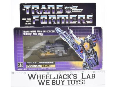 Shrapnel MIB 100% Complete H 1985 Vintage Hasbro Action Figure G1 Transformers