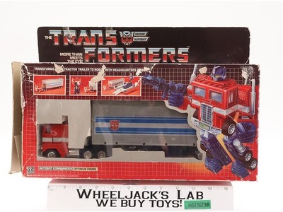 Optimus Prime W/BOX & INSERT 100% Complete 1984 Vintage G1 Transformers Figure