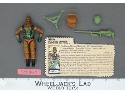 Roadblock V1 100% Complete G.I. Joe 1984 Hasbro Vintage Action Figure