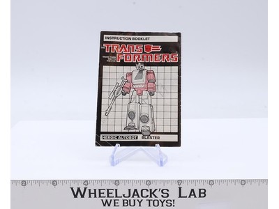 Blaster Figure Instruction Manual Booklet 1985 Vintage Hasbro G1 Transformers