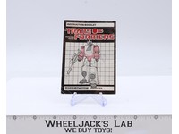 Blaster Figure Instruction Manual Booklet 1985 Vintage Hasbro G1 Transformers