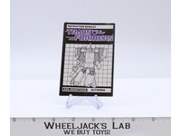 Blitzwing Instruction Manual Booklet 1985 Hasbro G1 Transformers