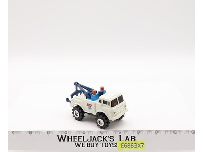 Stomper Tow Truck Emergency Service AAA White 1980s Vintage Light Works