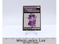 Skullcruncher Instruction Manual Booklet 1987 Hasbro G1 Transformers Vintage
