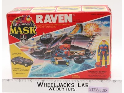 Raven W/ Calhoun Burns 100% Complete W/Box MASK 1986 Vintage Action Vehicle