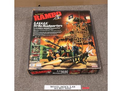 S.A.V.A.G.E. Strike Headquarters Playset 100% Complete W Box Rambo 1985 Coleco
