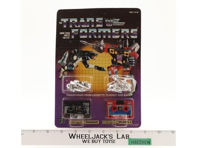 Ravage & Rumble G1 Transformers 1985 Hasbro Action Figure NEW MOSC SEALED