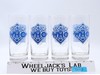 Dr. Doctor Who Set of 4 Glasses 1989 BBC 6.5" Tall W/ Original Mailer Box