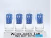 Dr. Doctor Who Set of 4 Glasses 1989 BBC 6.5" Tall W/ Original Mailer Box