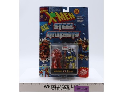 Juggernaut Vs. Cyclops Steel Mutants Die Cast Marvel 1994 Toybiz NEW MOSC SEALED