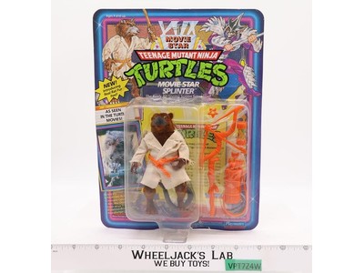 Movie Star Splinter Teenage Mutant Turtles TMNT 1992 Playmates MOSC UNPUNCHED