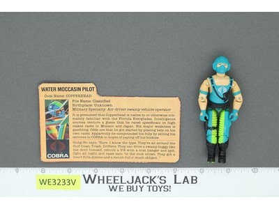 Copperhead V1 BLUE GLOVES Complete 1984 G.I. Joe Hasbro Vintage Action Figure