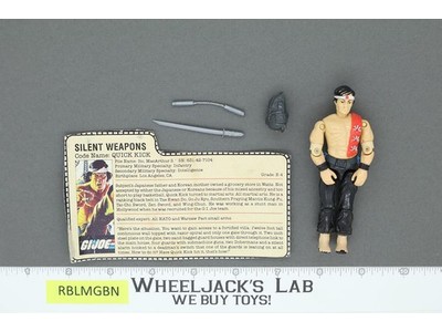 Quick Kick V1 100% Complete G.I. Joe 1985 Hasbro Vintage Action Figure