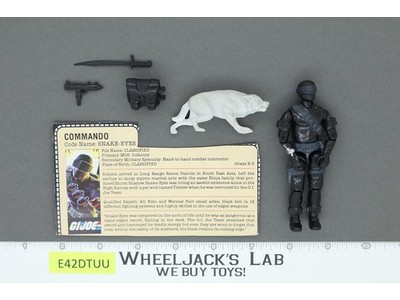 Snake Eyes & Timber V2 100% Complete G.I. Joe 1985 Hasbro Vintage Action Figure