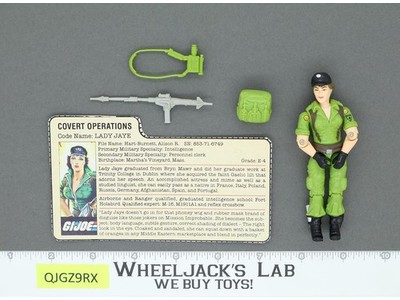 Lady Jaye V1 100% Complete G.I. Joe 1985 Hasbro Vintage Action Figure