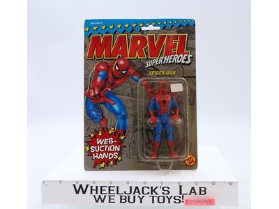 Amazing Spiderman Web-Suction Hands Marvel Superheroes 1990 ToyBiz NEW SEALED