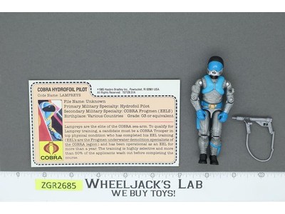 Lampreys V1 100% Complete G.I. Joe 1985 Hasbro Vintage Action Figure