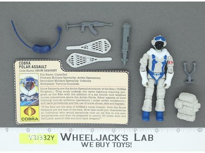 Snow Serpent V1 100% Complete G.I. Joe 1985 Hasbro Vintage Action Figure
