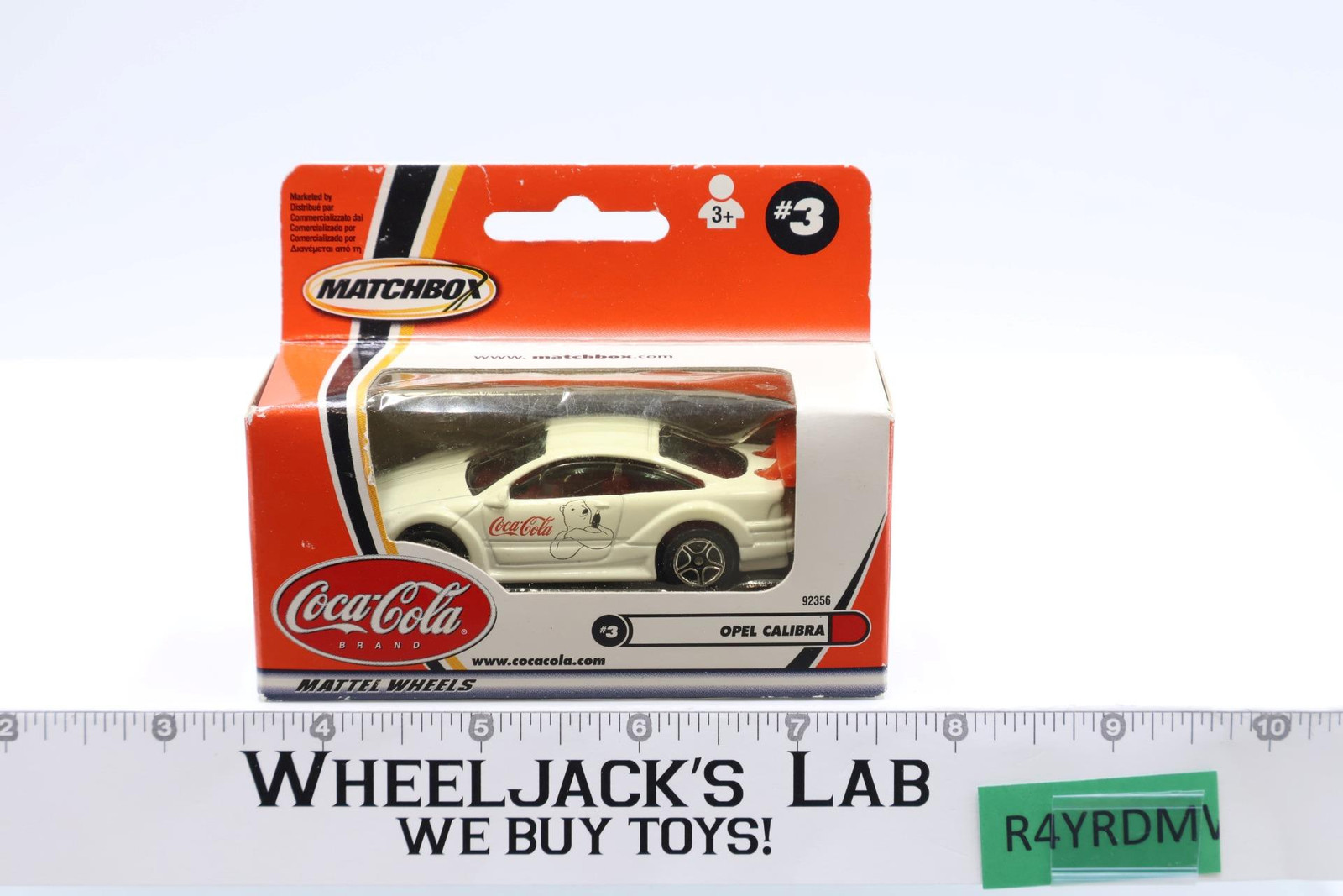 Opel Calibra 2000 Matchbox Coca-Cola #92356 White NEW MISB