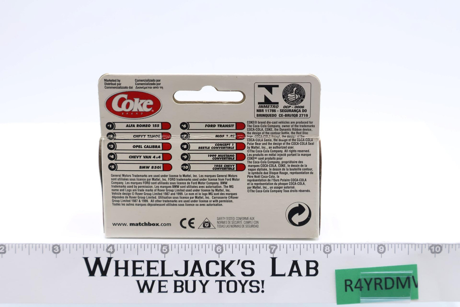 Opel Calibra 2000 Matchbox Coca-Cola #92356 White NEW MISB