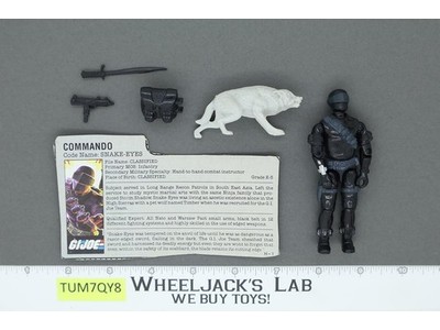 Snake Eyes & Timber V2 100% Complete G.I. Joe 1985 Hasbro Vintage Action Figure