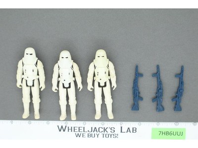 Lot of 3 Star Wars Hoth Snowtrooper Stormtroopers 1980s Kenner Action Figures