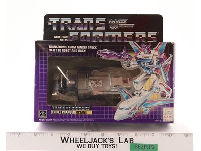 Octane W/ BOX & INSERT 100% Complete 1986 G1 Transformers Hasbro Vintage Figure