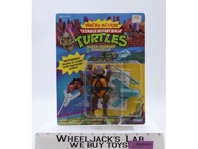 Sewer-Swimmin' Donatello Wacky Action TMNT 1990 Playmates Figure NEW SEALED