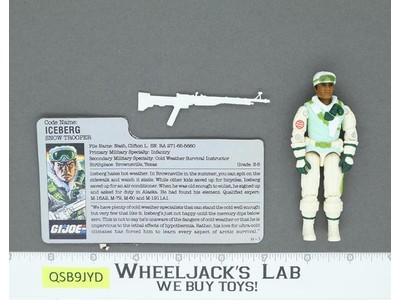 Iceberg V1 100% Complete G.I. Joe 1986 Hasbro Vintage Action Figure