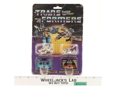 Frenzy & Laserbeak G1 Transformers 1984 Hasbro Action Figure NEW MOSC SEALED