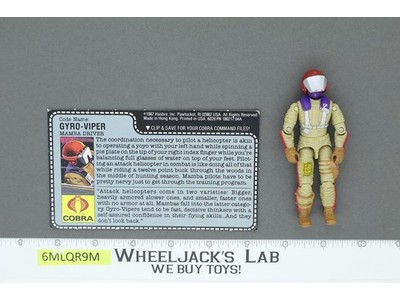 Gyro-Viper V1 100% Complete G.I. Joe 1987 Hasbro Vintage Action Figure