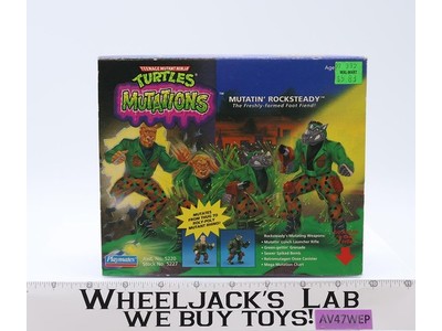 Mutatin' Rocksteady TMNT Mutations 1992 Playmates Action Figure NEW MISB SEALED