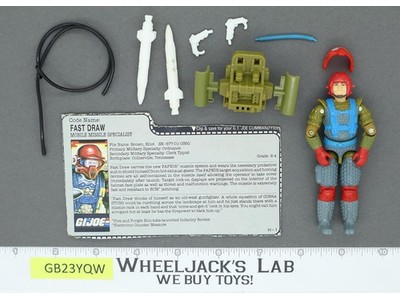 Fast Draw V1 100% Complete G.I. Joe 1987 Hasbro Vintage Action Figure