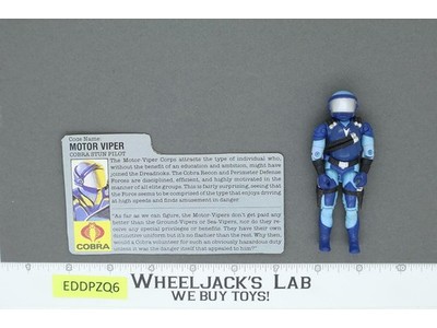 Motor Viper V1 100% Complete 1986 G.I. Joe Hasbro Vintage Action Figure