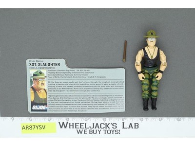 Sgt. Slaughter V2 100% Complete G.I. Joe 1986 Hasbro Vintage Action Figure