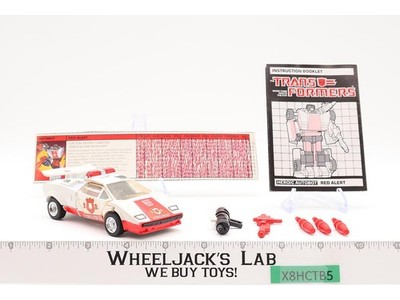 Red Alert 100% Complete 1985 Vintage Action Figure G1 Transformers Lamborghini