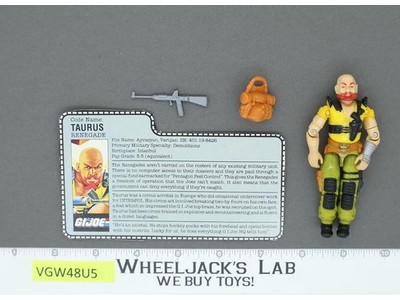 Taurus V1 100% Complete G.I. Joe 1987 Hasbro Vintage Action Figure