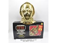 C-3PO Gold Storage Collectors Case + Inserts + Unused Stickers Star Wars Vintage