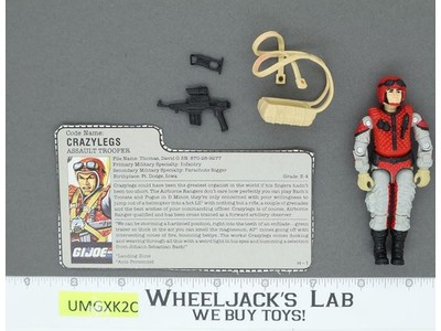 Crazylegs V1 100% Complete 1987 G.I. Joe Hasbro Vintage Action Figure