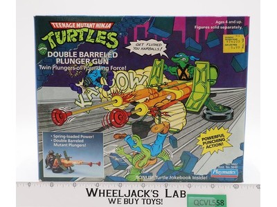 Double Barreled Plunger Gun TMNT 1989 Playmates Action Figure Vehicle NEW SEALED